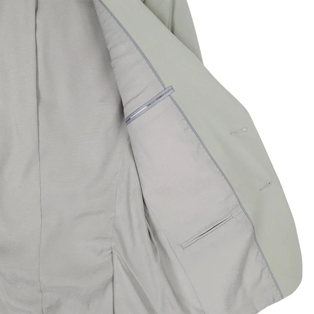 Bar III Mens Slim Fit Suit Jacket Blazer 42R Sage Green Solid Stretch Wool NWT